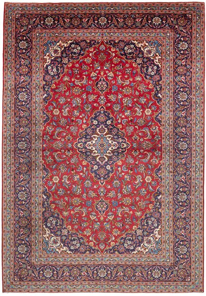 Tappeto Ardakan Persia Medaglione Rosso Blu 250x360 Cm
