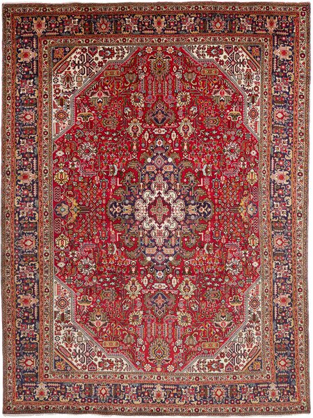 Tappeto Tabriz Persia Medaglione Rosso Blu 255x345 Cm
