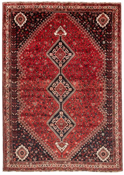 Tappeto Shiraz Persia Medaglione Rosso Blu 230x323 Cm