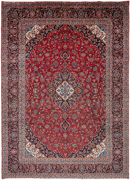 Tappeto Ardakan Persia Medaglione Rosso Blu 290x403 Cm