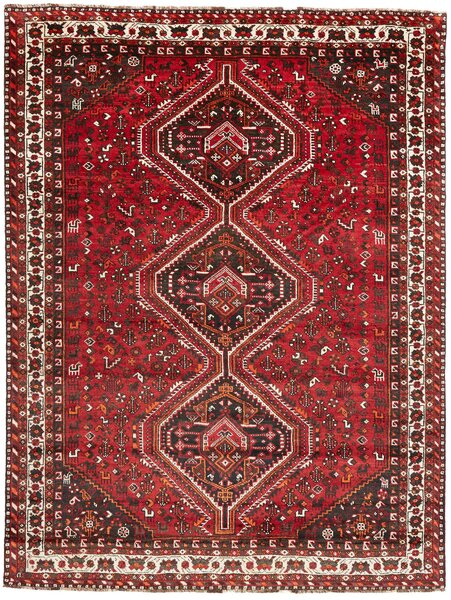 Tappeto Shiraz Persia Geometrico Rosso Bruno 225x300 Cm