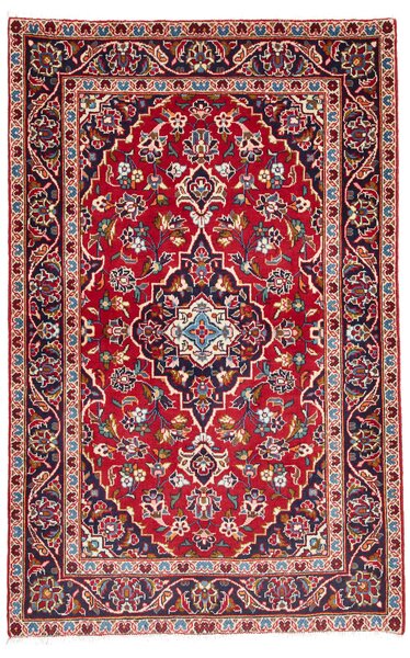 Tappeto Kashan Fine Persia Medaglione Rosso Blu 100x156 Cm