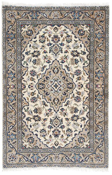 Tappeto Kashan Fine Persia Medaglione Crema Beige 95x143 Cm