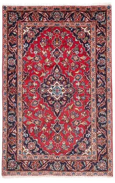 Tappeto Kashan Fine Persia Medaglione Rosso Blu 98x150 Cm