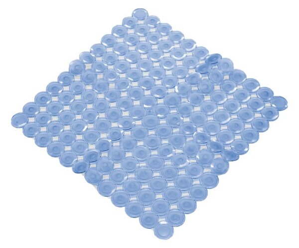 Tappeto antiscivolo quadrato Bottoni in pvc blu 55 x 55 cm