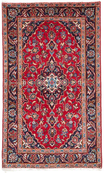 Tappeto Kashan Fine Persia Medaglione Rosso Blu 94x155 Cm