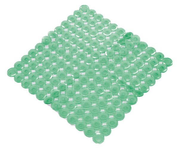 Tappeto antiscivolo quadrato Bottoni in pvc verde 55 x 55 cm