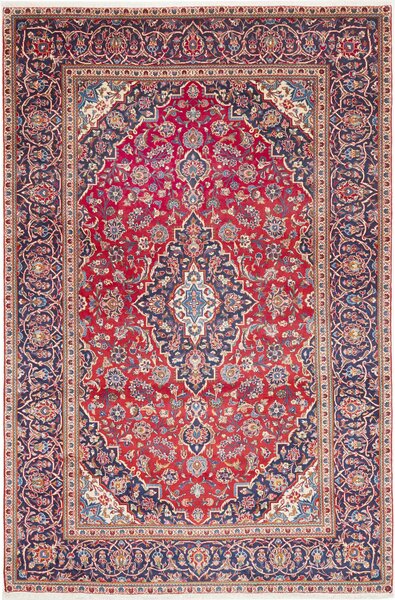 Tappeto Ardakan Persia Medaglione Rosso Blu Scuro 190x295 Cm