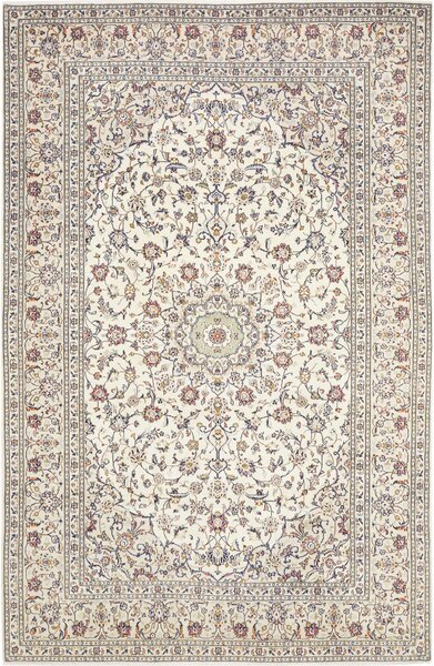 Tappeto Kashan Persia Medaglione Avorio Blu 200x307 Cm