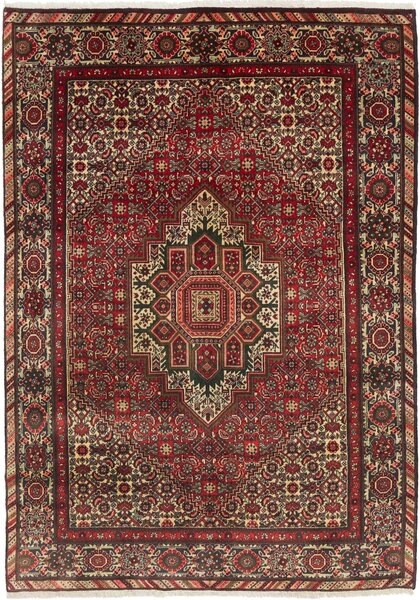 Tappeto Zandjan Persia Geometrico Rosso Crema 137x205 Cm