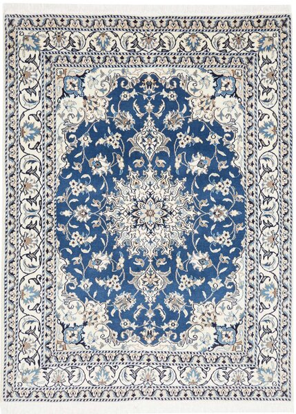 Tappeto Nain Kashmar Persia Medaglione Verde Avorio 153x205 Cm
