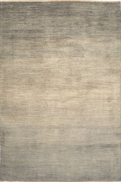Tappeto Shayan Pakistan Tinta Unita Grigio-beige Sfumato 130x184 Cm