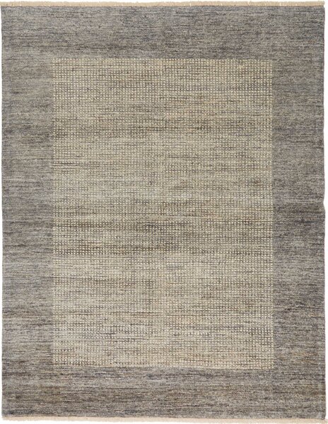 Tappeto Shayan Pakistan Geometrico Grigio Beige 153x196 Cm
