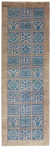 Tappeto Bakhtiyar Pakistan Astratto Sabbia Blu 77x237 Cm