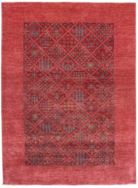 Tappeto Bakhtiyar Pakistan Floreale Rosso Blu 165x226 Cm