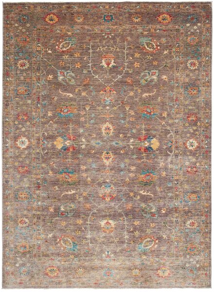Tappeto Zigler Fine Pakistan Floreale Marrone Multicolore 202x286 Cm