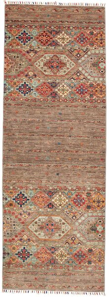 Tappeto Rubin Pakistan Geometrico Marrone Policromo 85x235 Cm