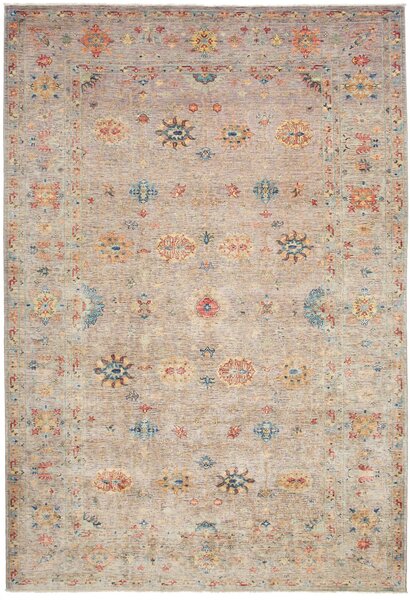 Tappeto Zigler Fine Pakistan Floreale Grigio-beige Policromo 199x290 Cm