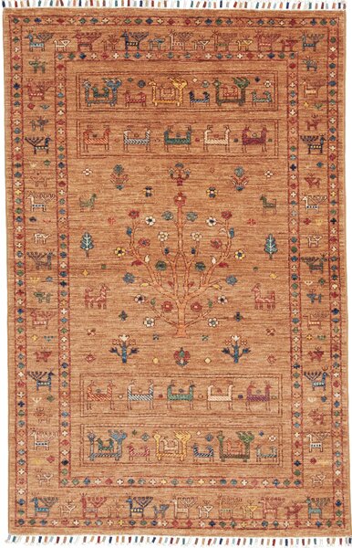 Tappeto Rubin Pakistan Astratto Terracotta Multicolore 99x152 Cm