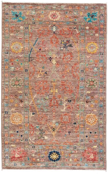 Tappeto Zigler Fine Pakistan Floreale Marrone Multicolore 79x125 Cm