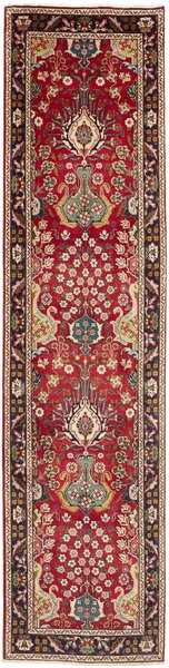 Tappeto Tabriz Persia Floreale Rosso Blu 82x342 Cm