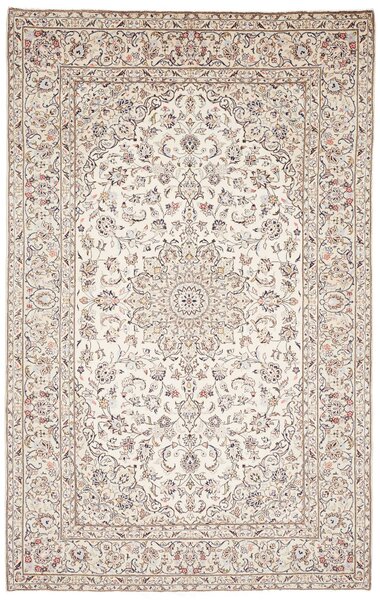 Tappeto Kashan Persia Medaglione Avorio Blu 194x306 Cm