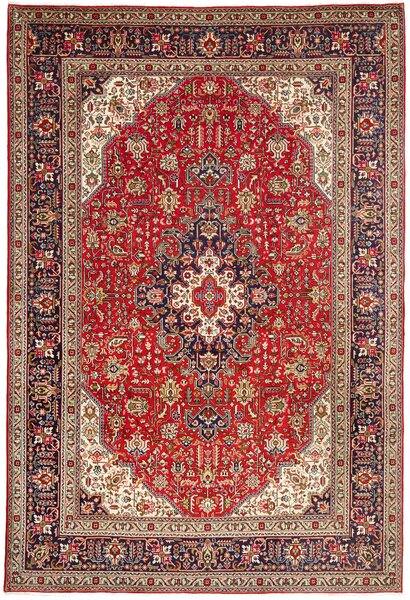 Tappeto Tabriz Persia Medaglione Rosso Blu 202x300 Cm