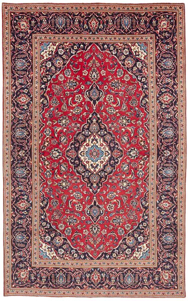 Tappeto Ardakan Persia Medaglione Rosso Blu Scuro 197x312 Cm