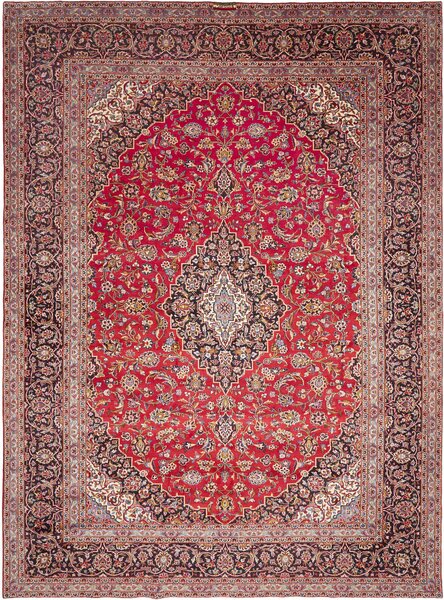 Tappeto Ardakan Persia Medaglione Rosso Blu 290x397 Cm