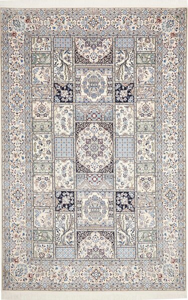 Tappeto Nain 6la Persia Astratto Avorio Azzurro 163x257 Cm