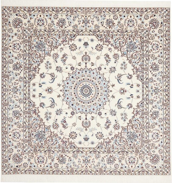 Tappeto Nain 6la Persia Medaglione Crema Blu 164x163 Cm