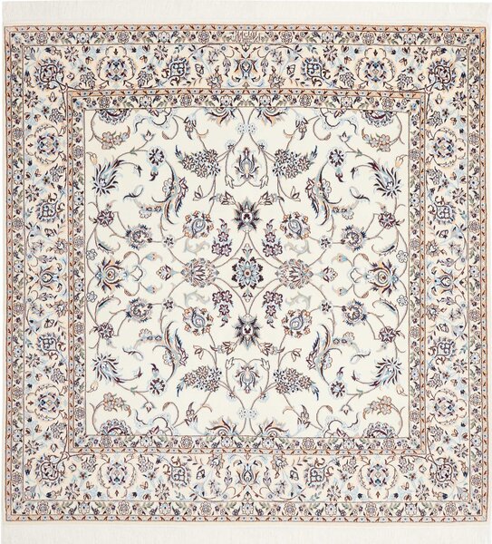 Tappeto Nain 6la Persia Floreale Crema Blu 156x161 Cm