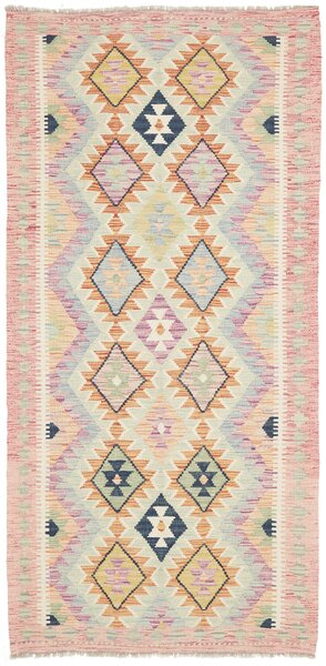 Tappeto Kilim Afghanistan Geometrico Multicolore Pastello 101x211 Cm