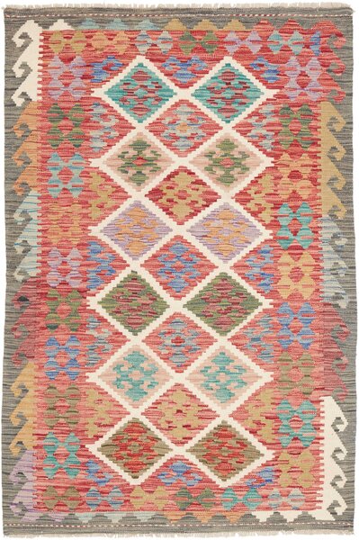 Tappeto Kilim Afghanistan Geometrico Multicolore Pastello 122x183 Cm
