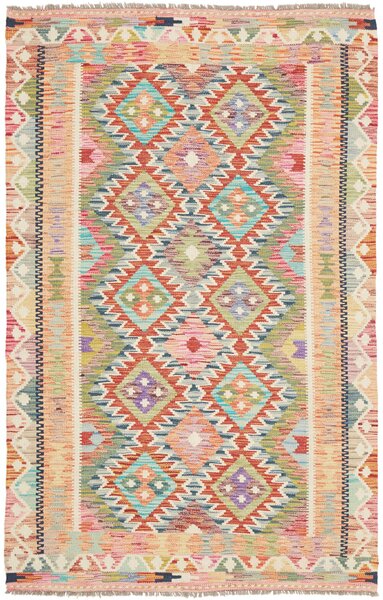 Tappeto Kilim Afghanistan Astratto Multicolore Pastello 120x190 Cm