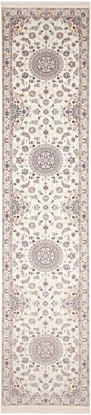 Tappeto Nain 6la Persia Floreale Avorio Blu 87x412 Cm