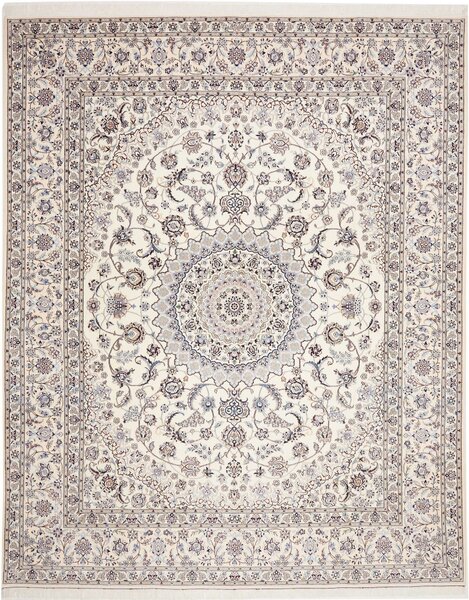 Tappeto Nain 6la Persia Medaglione Crema Blu 251x311 Cm