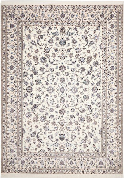 Tappeto Nain 6la Persia Floreale Crema Blu 258x356 Cm