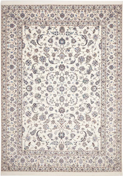 Tappeto Nain 6la Persia Floreale Crema Blu 258x356 Cm