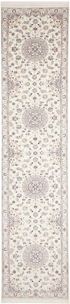 Tappeto Nain 6la Persia Floreale Crema Blu 87x400 Cm