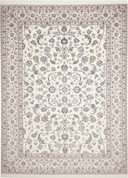 Tappeto Nain 6la Persia Floreale Crema Blu 251x356 Cm