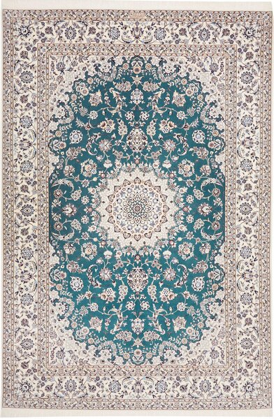 Tappeto Nain 6la Persia Medaglione Acqua Crema 203x303 Cm