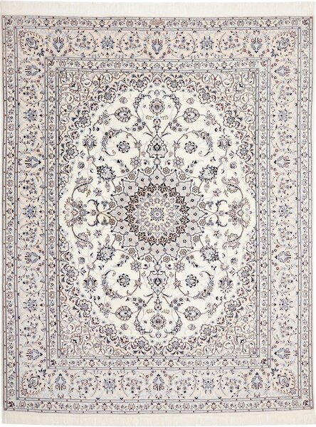 Tappeto Nain 6la Persia Medaglione Crema Blu 208x266 Cm