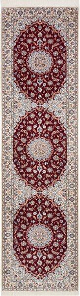 Tappeto Nain 6la Persia Floreale Bordeaux Crema 84x315 Cm