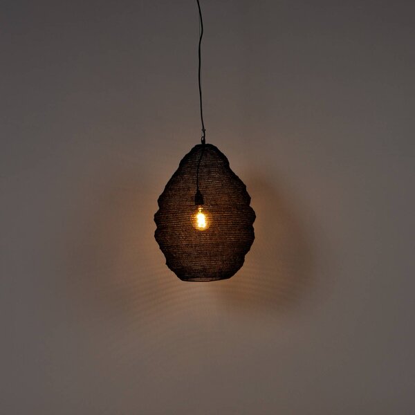Lindby Kaviya lampada sospensione nero alta 60 cm