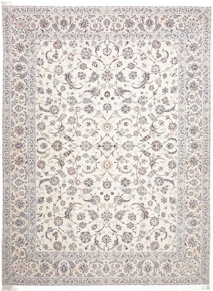Tappeto Nain 6la Persia Floreale Crema Blu 304x408 Cm
