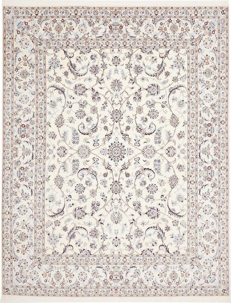 Tappeto Nain 6la Persia Medaglione Avorio Blu 202x261 Cm