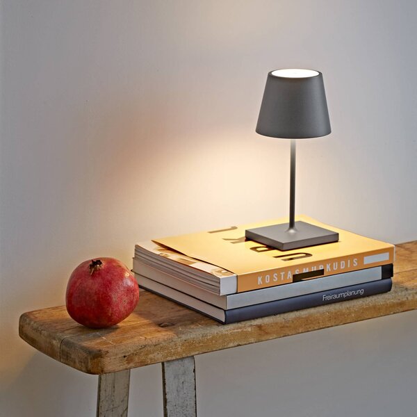 Sigor Nuindie mini lampada da tavolo LED, rotonda, USB-C, grigio grafite