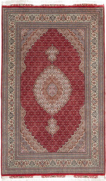 Tappeto Tabriz 50 Raj Mahi Persia Medaglione Rosso Avorio 120x200 Cm