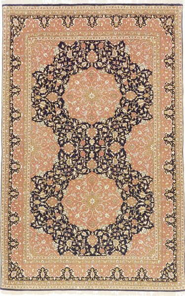 Tappeto Ilaam Persia Medaglione Blu Salmone 139x217 Cm